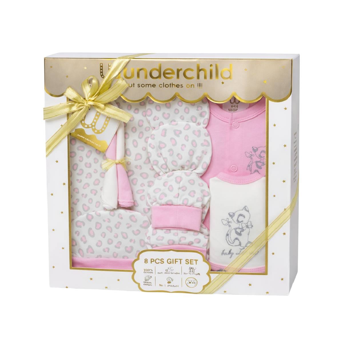กล่องของขวัญเด็กแรกเกิด WONDERCHILD ลายแมว 8 ชิ้น_0